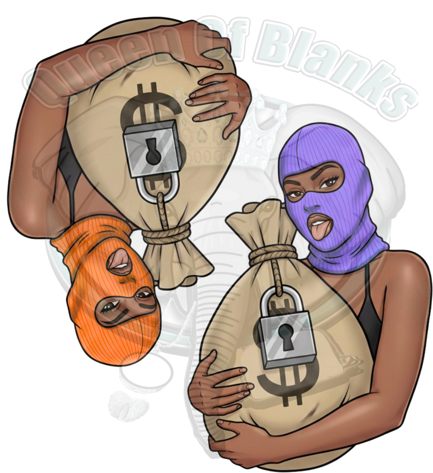 UVDTF PRINT MASKED GIRL