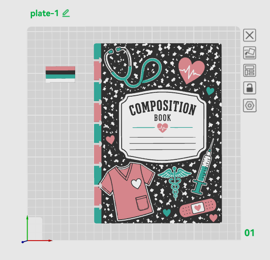 MEDICAL COMPOSITION A5 NOTEBOOK COVER STL/3MF