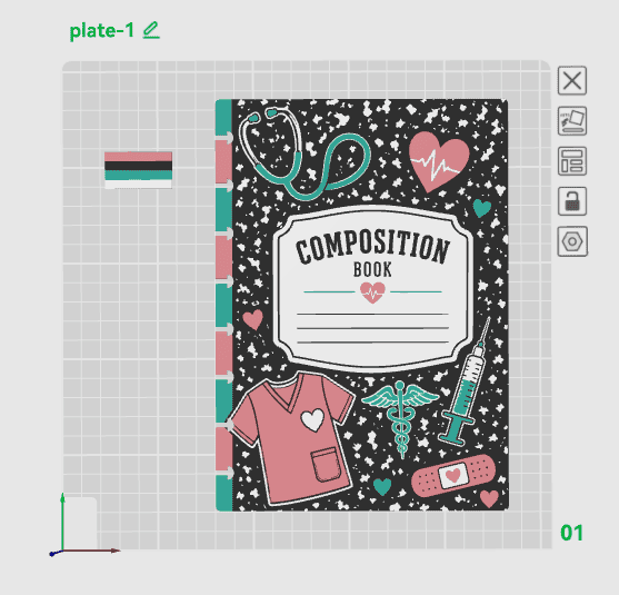 MEDICAL COMPOSITION A5 NOTEBOOK COVER STL/3MF