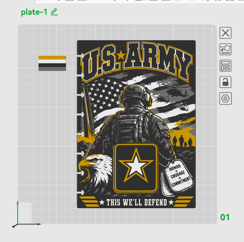 ARMY A5 NOTEBOOK COVER STL/3MF