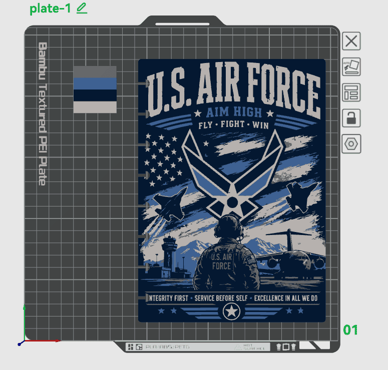 AIRFORCE A5 NOTEBOOK COVER STL/3MF