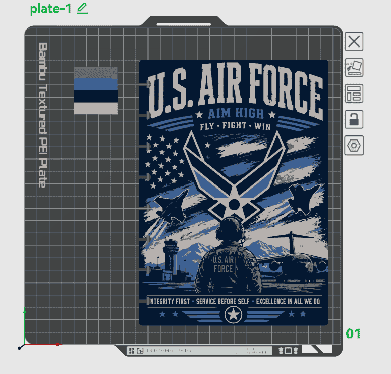 AIRFORCE A5 NOTEBOOK COVER STL/3MF
