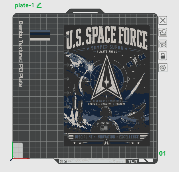 SPACE FORCE A5 NOTEBOOK COVER STL/3MF