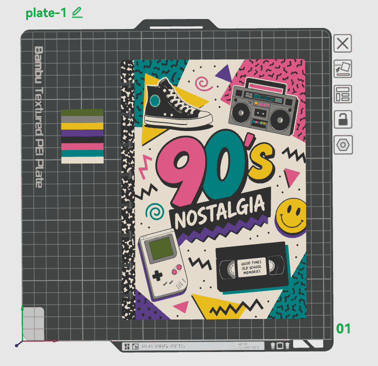 NOSTAL A5 NOTEBOOK COVER STL/3MF 8 COLORS