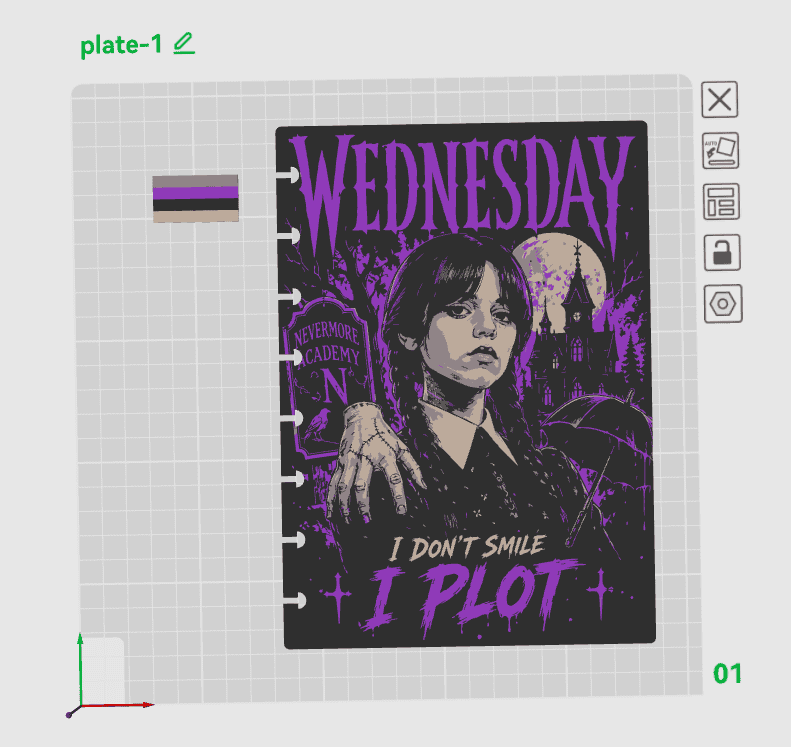 WEDNESDAY A5 NOTEBOOK COVER STL/3MF