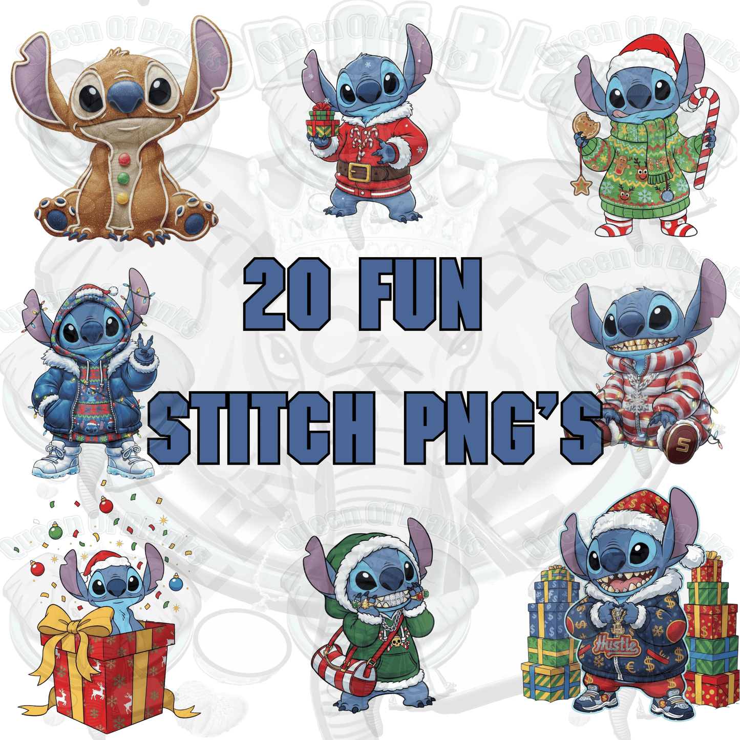 Blue Alien PNG BUNDLE