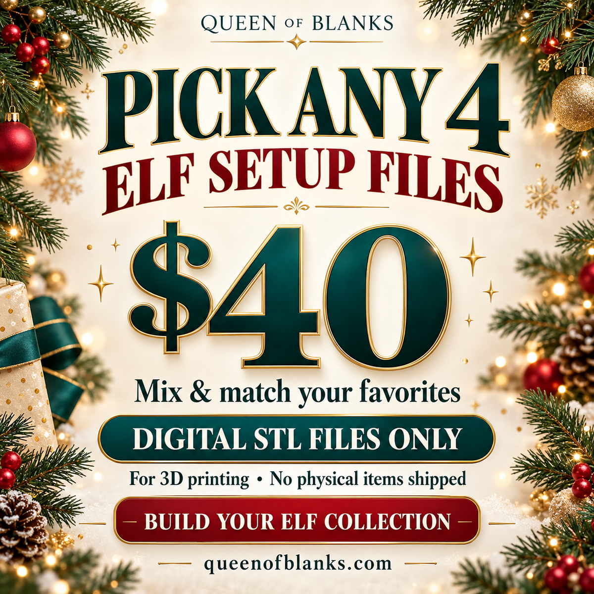 Pick any 4 ELF ON SHELF File