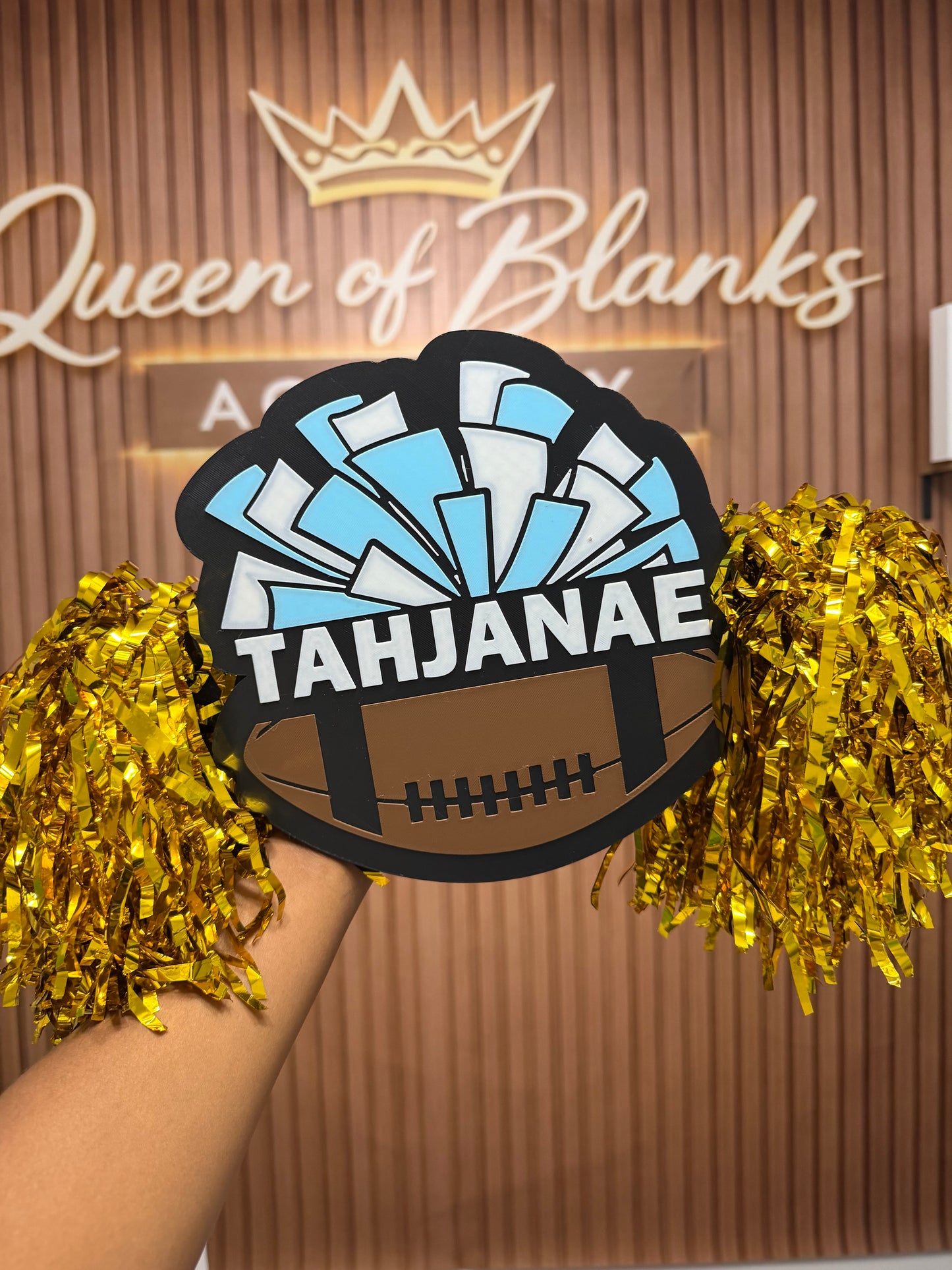 SPORT CHEER PLAQUE WITH HANDLES 3MF/STL FILE