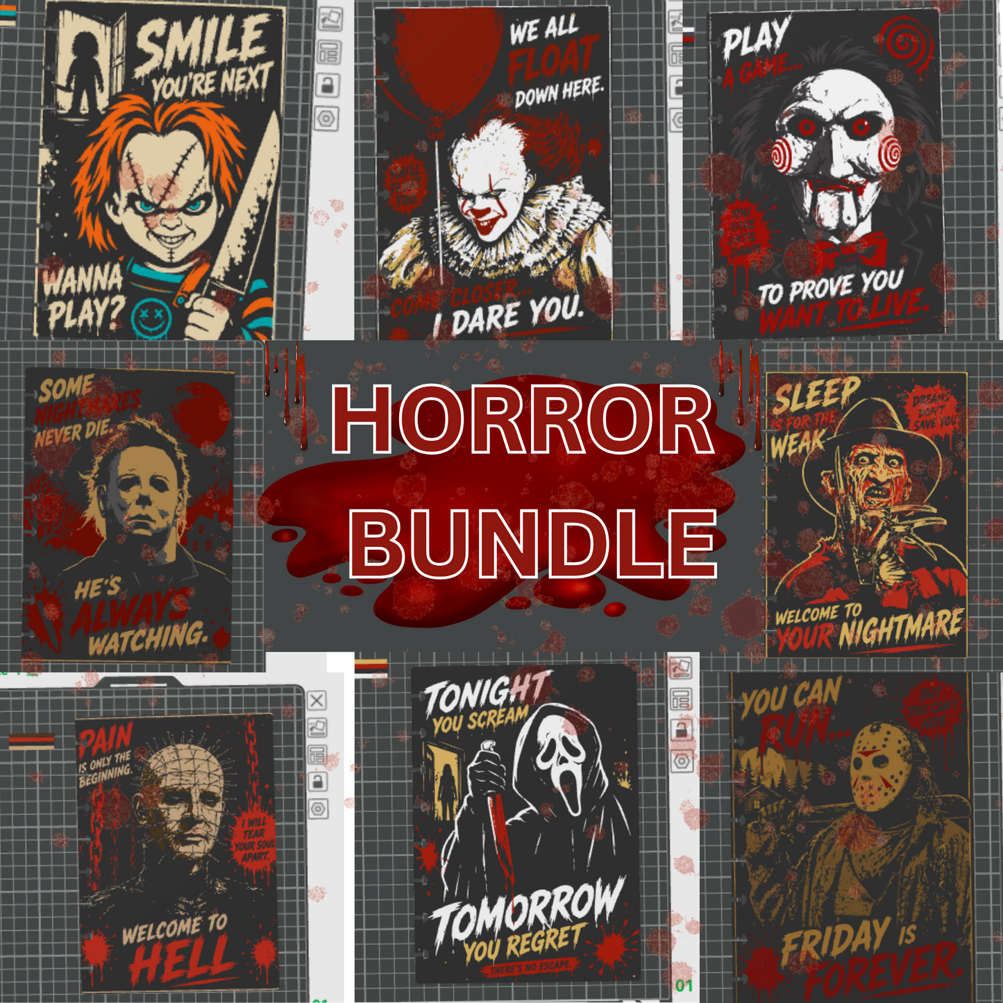 A5 HORROR NOTEBOOK BUNDLE STL/3MF FILE