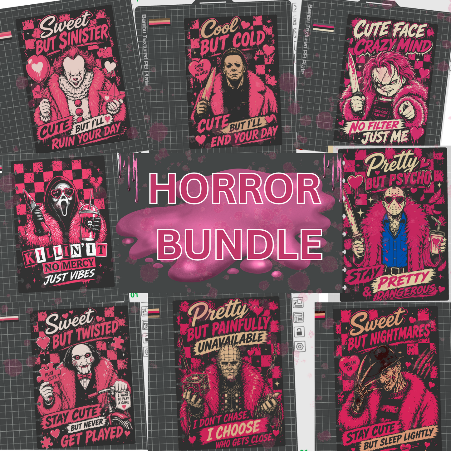 A5 PINK HORROR NOTEBOOK BUNDLE STL/3MF FILE