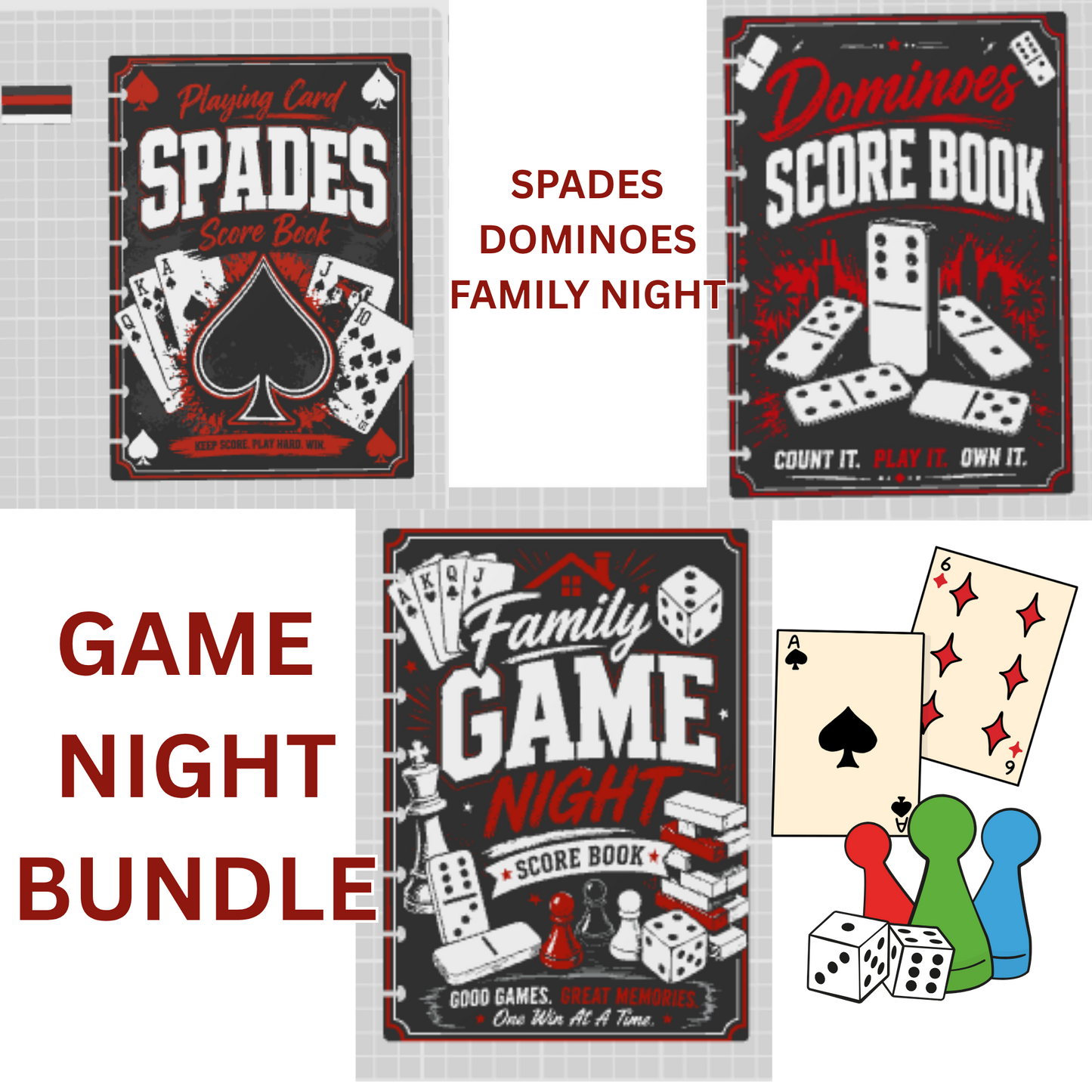 GAME NIGHT BUNDLE A5 NOTEBOOK COVER STL/3MF