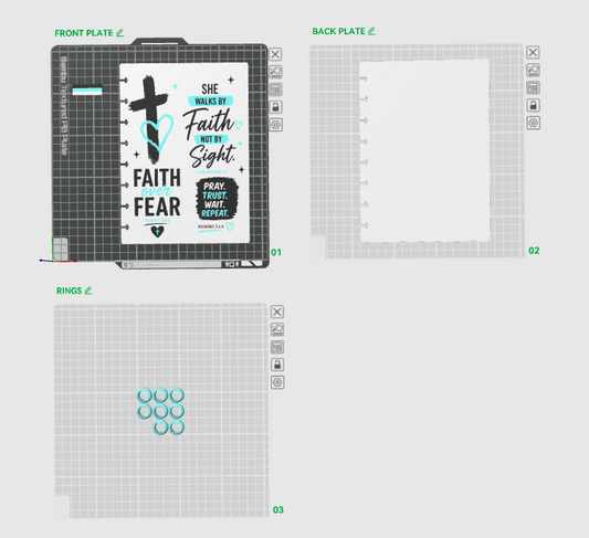 FAITH OVER FEAR NOTEBOOK 3MF/STL