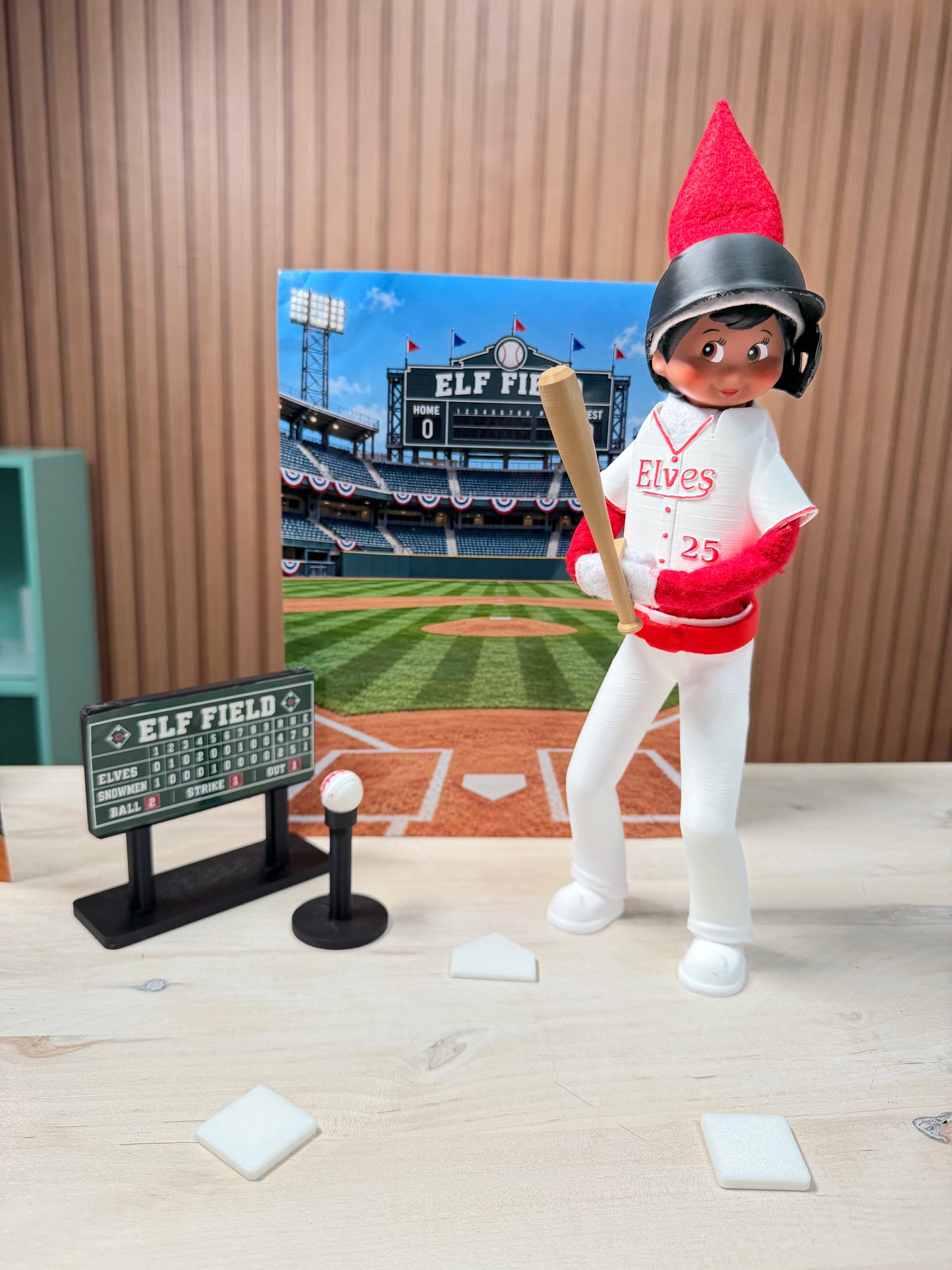 BASEBALL ELF ON SHELF