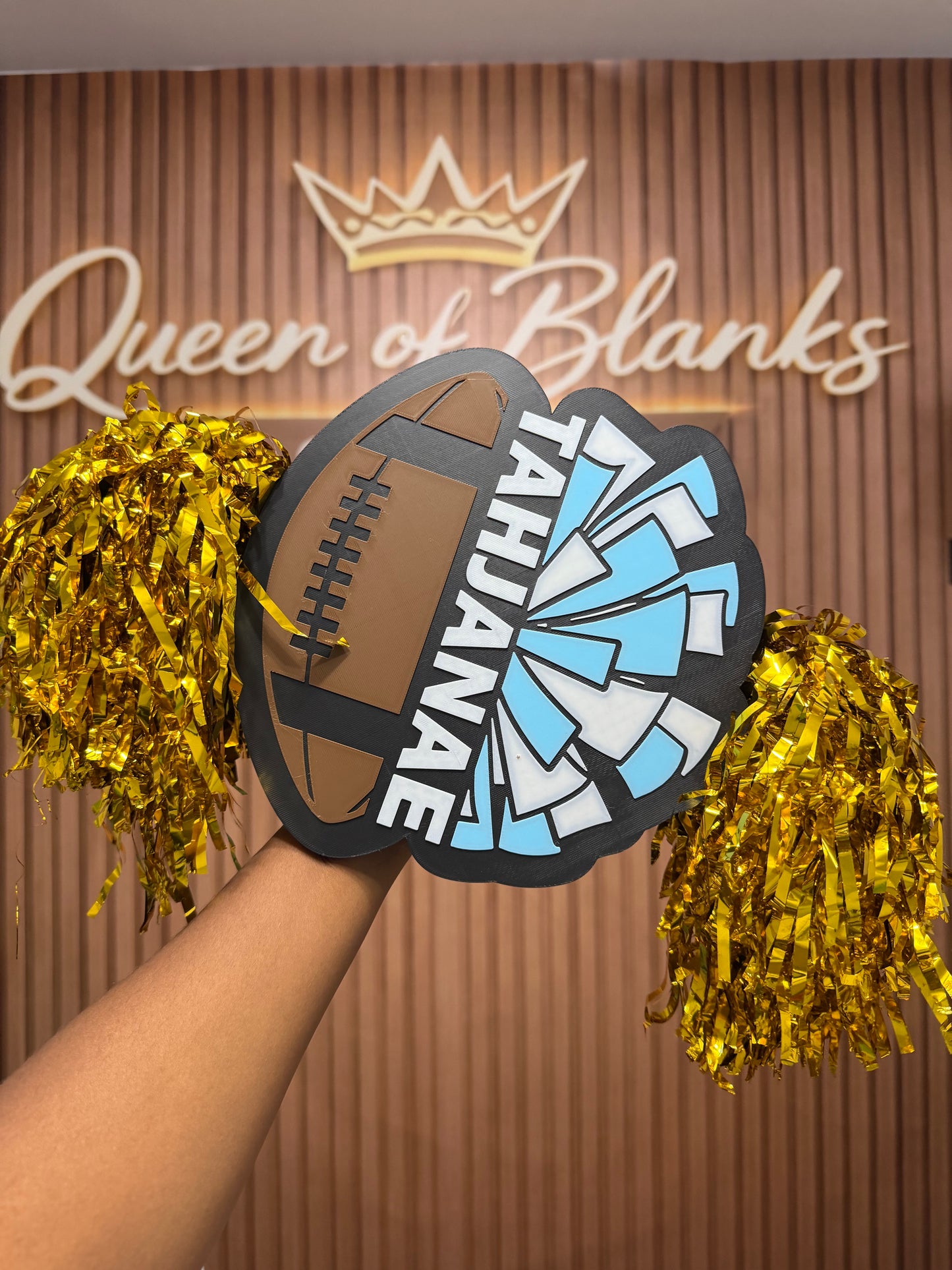 SPORT CHEER PLAQUE WITH HANDLES 3MF/STL FILE