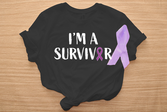 I'm a Survivor Purple DTF TRANSFER