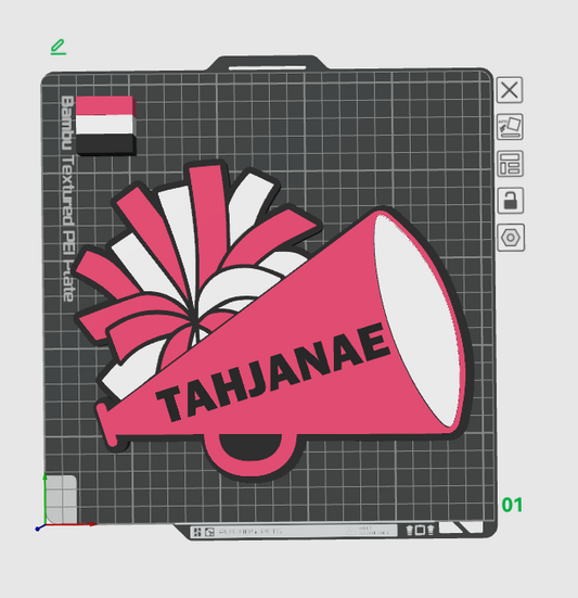 CHEER PLAQUE WITH HANDLES 3MF/STL FILE
