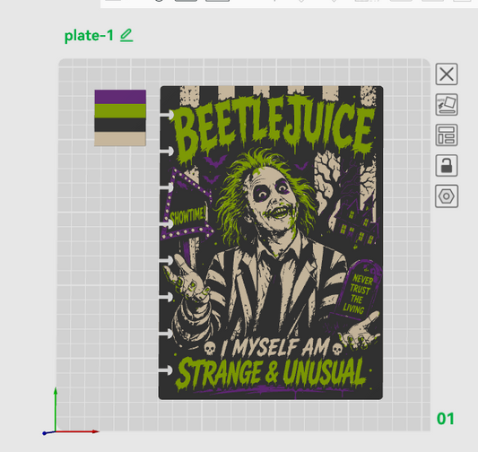 BEETLE JUICE A5 NOTEBOOK COVER STL/3MF