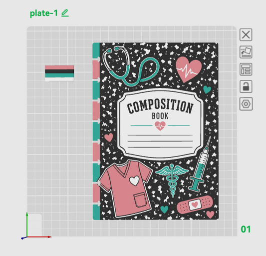 MEDICAL COMPOSITION A5 NOTEBOOK COVER STL/3MF