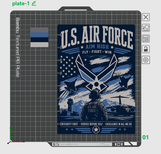 AIRFORCE A5 NOTEBOOK COVER STL/3MF