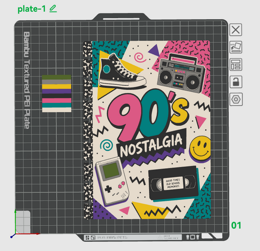 NOSTAL A5 NOTEBOOK COVER STL/3MF 8 COLORS