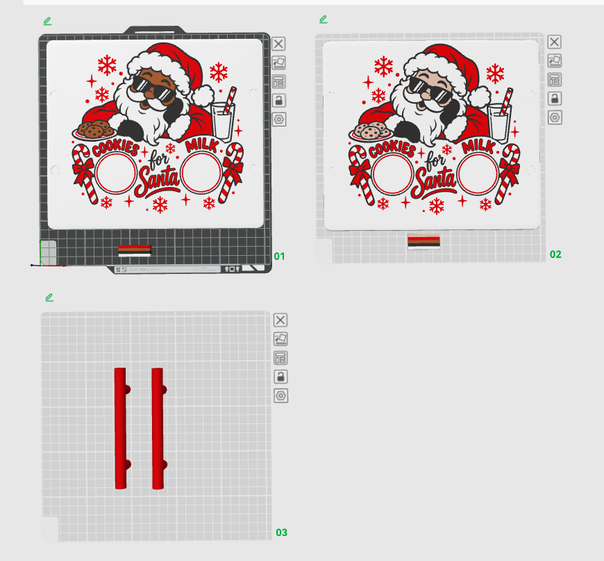 Santa Tray 3MF FILE ONLY