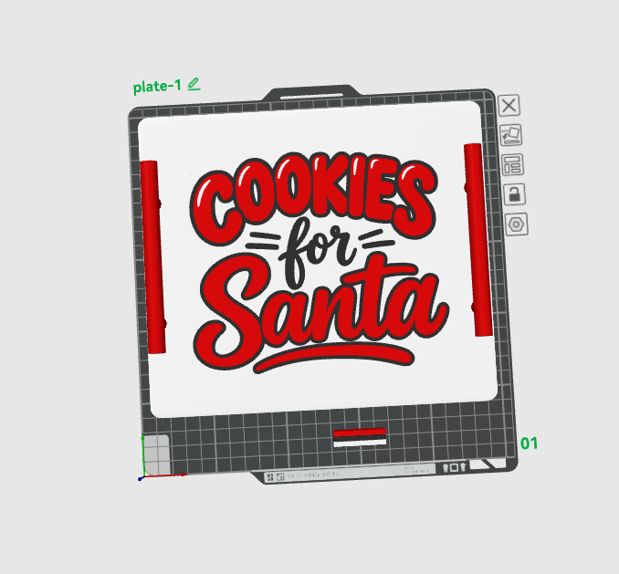 Cookies for Santa Tray 3MF FILE ONLY