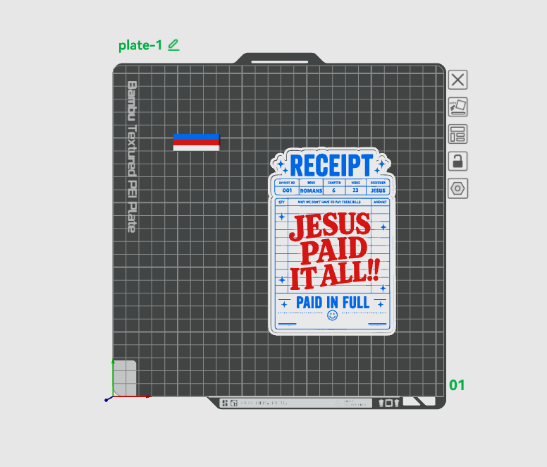 JESUS PAID IT TRINKET 3MF File