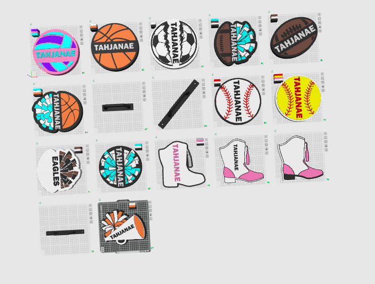 SPORT CHEER PLAQUE WITH HANDLES 3MF/STL FILE