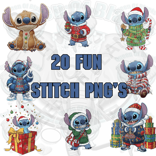 Blue Alien PNG BUNDLE