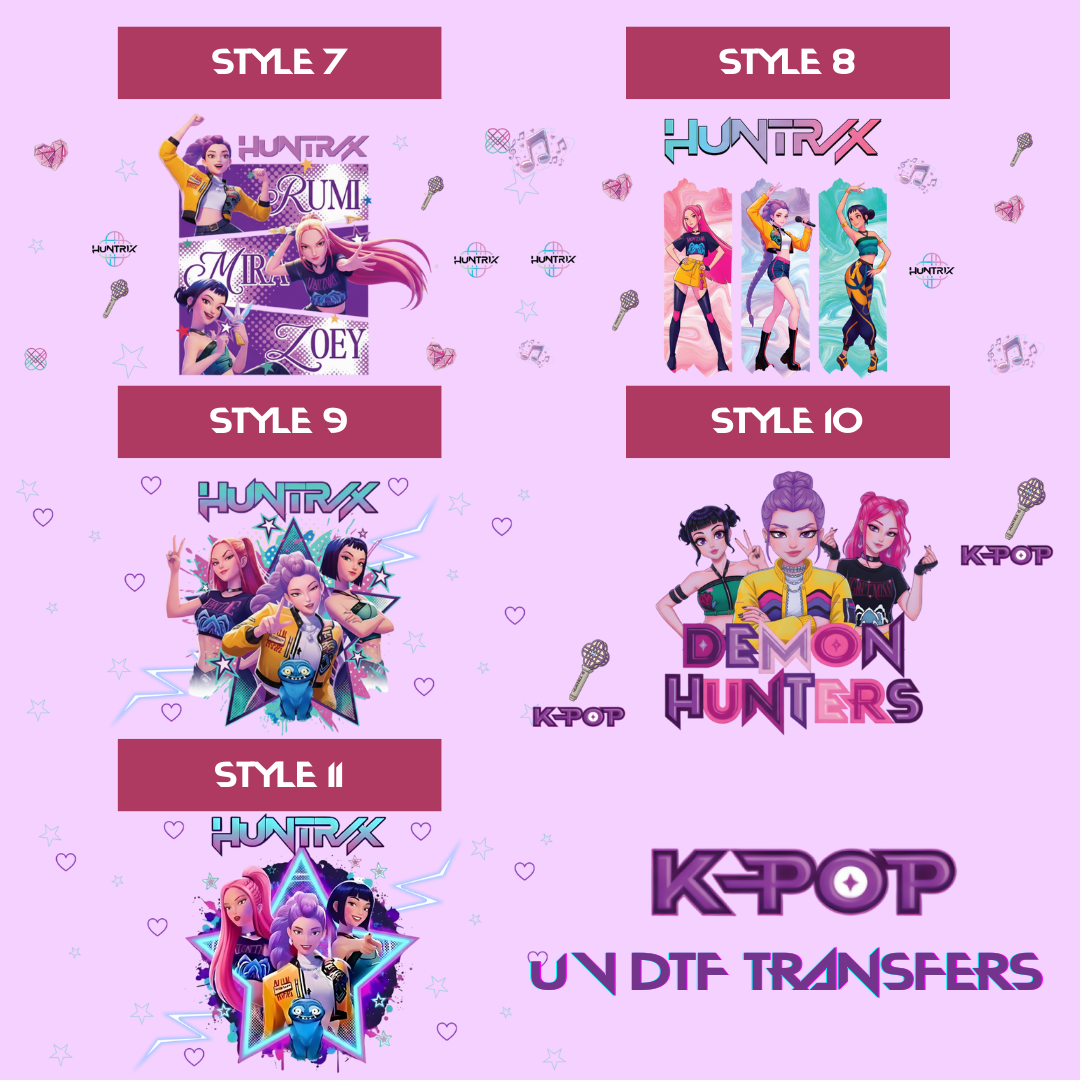 KPOP 16 OZ CUP UVDTF TRANSFERS