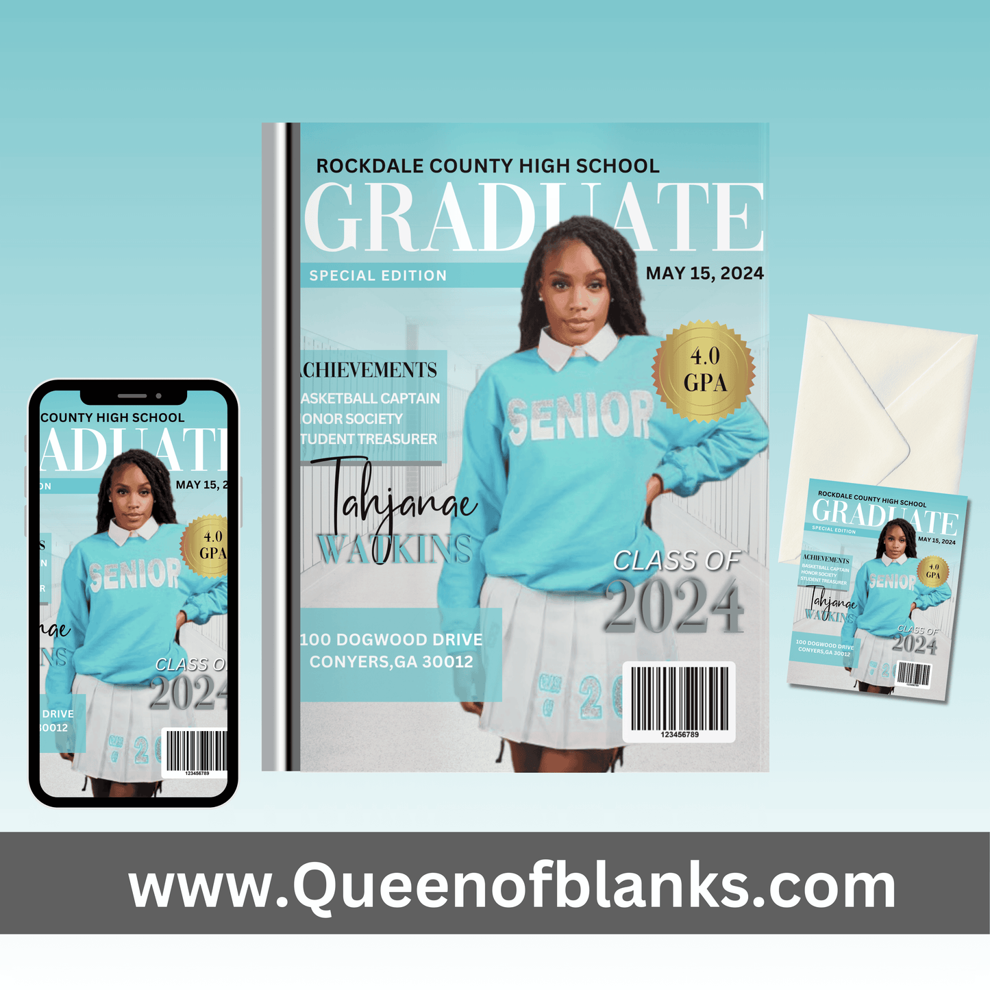 Graduation Editable Digital Kit Canva